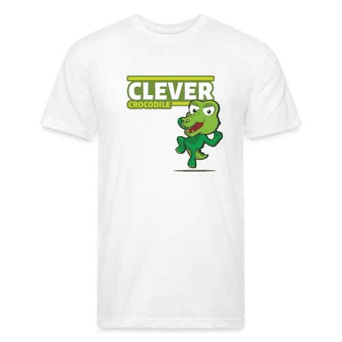 Clever Crocodile Character Comfort Adult Tee - white