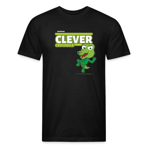 Clever Crocodile Character Comfort Adult Tee - black