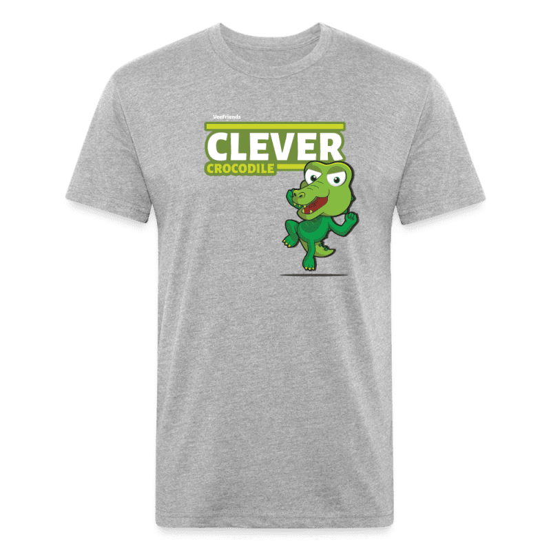 Clever Crocodile Character Comfort Adult Tee - heather gray