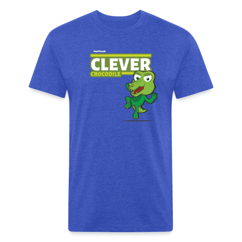 Clever Crocodile Character Comfort Adult Tee - heather royal