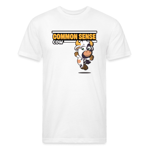 Common Sense Cow Character Comfort Adult Tee - white