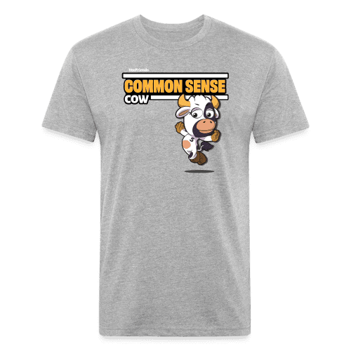 Common Sense Cow Character Comfort Adult Tee - heather gray