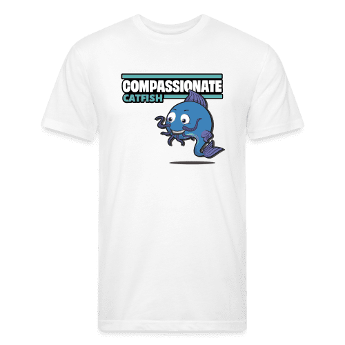 Compassionate Catfish Character Comfort Adult Tee - white