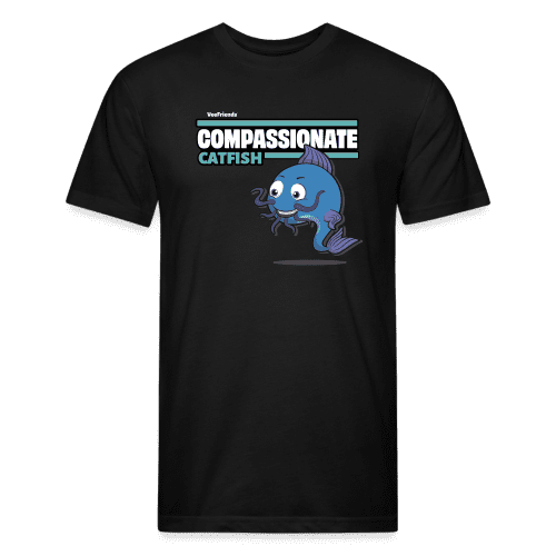 Compassionate Catfish Character Comfort Adult Tee - black