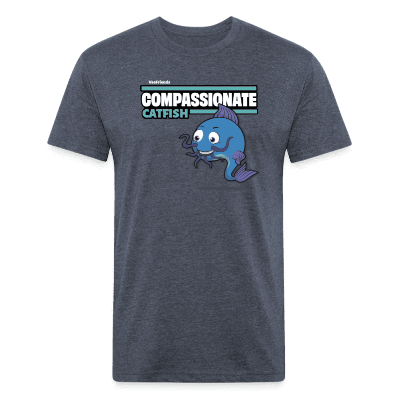 Compassionate Catfish Character Comfort Adult Tee - heather navy