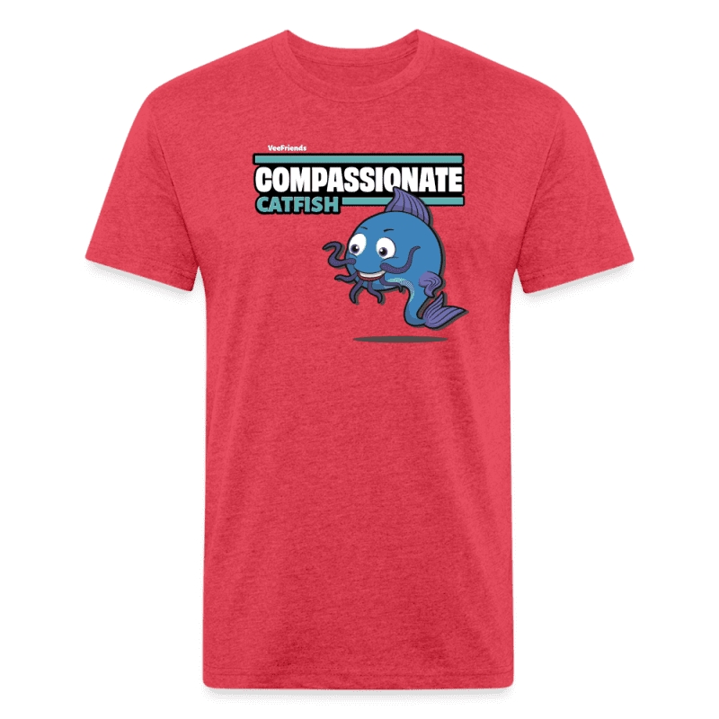 Compassionate Catfish Character Comfort Adult Tee - heather red