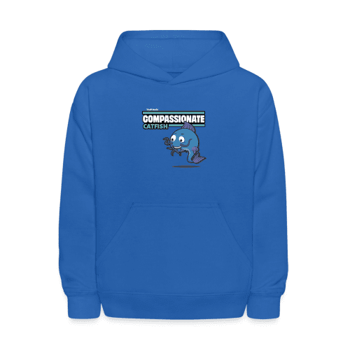 Compassionate Catfish Character Comfort Kids Hoodie - royal blue