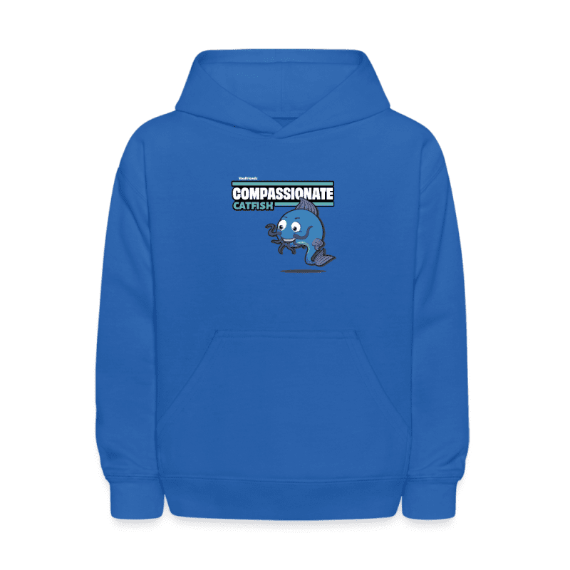 Compassionate Catfish Character Comfort Kids Hoodie - royal blue