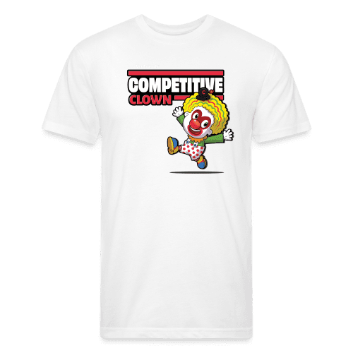 Competitive Clown Character Comfort Adult Tee - white