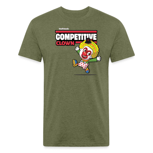 Competitive Clown Character Comfort Adult Tee - heather military green