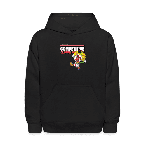 Competitive Clown Character Comfort Kids Hoodie - black