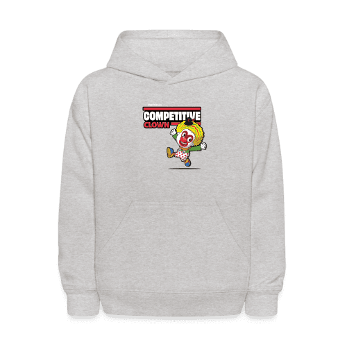 Competitive Clown Character Comfort Kids Hoodie - heather gray