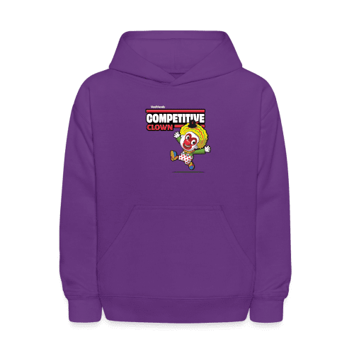 Competitive Clown Character Comfort Kids Hoodie - purple