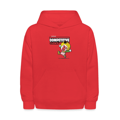 Competitive Clown Character Comfort Kids Hoodie - red