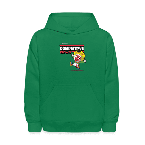 Competitive Clown Character Comfort Kids Hoodie - kelly green