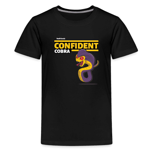 Confident Cobra Character Comfort Kids Tee - black