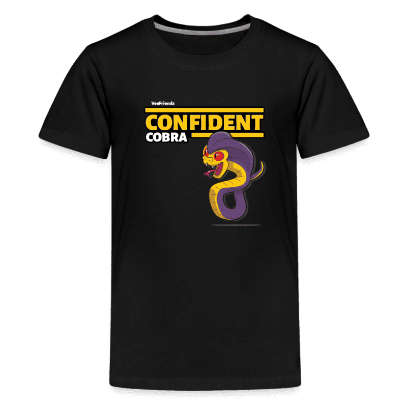 Confident Cobra Character Comfort Kids Tee - black