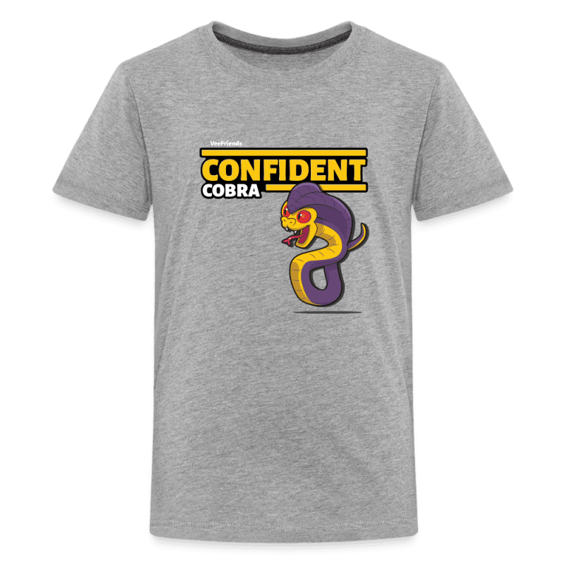 Confident Cobra Character Comfort Kids Tee - heather gray