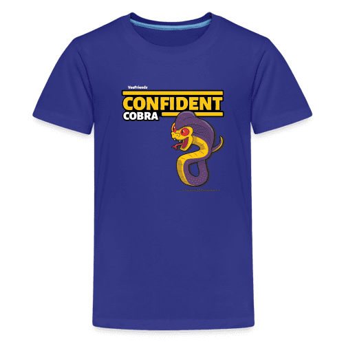 Confident Cobra Character Comfort Kids Tee - royal blue