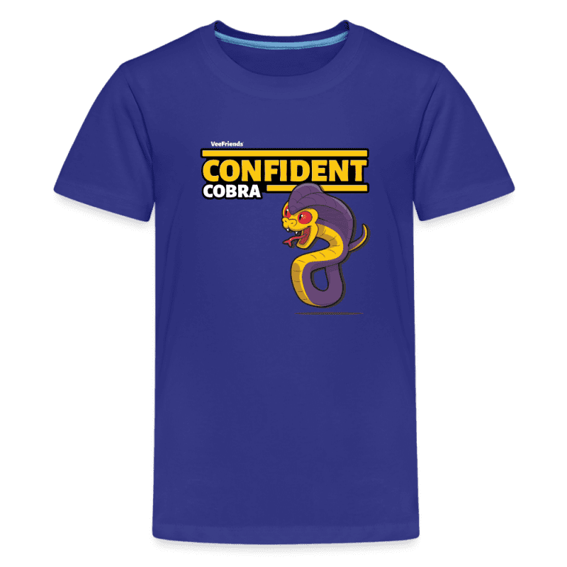 Confident Cobra Character Comfort Kids Tee - royal blue