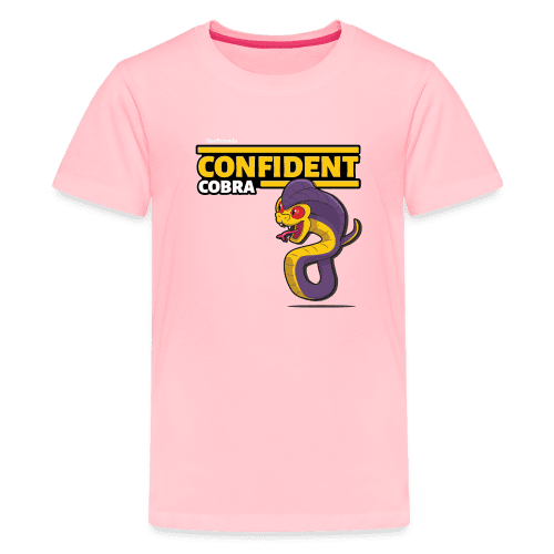 Confident Cobra Character Comfort Kids Tee - pink