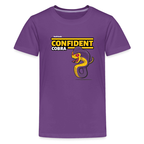 Confident Cobra Character Comfort Kids Tee - purple