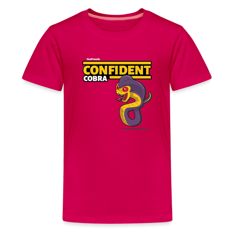 Confident Cobra Character Comfort Kids Tee - dark pink