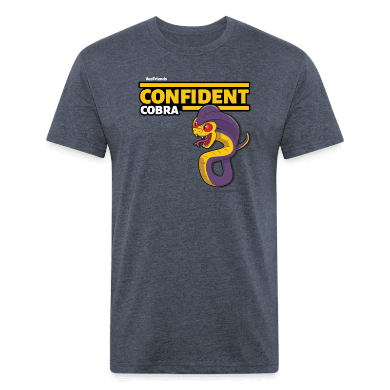 Confident Cobra Character Comfort Adult Tee - heather navy