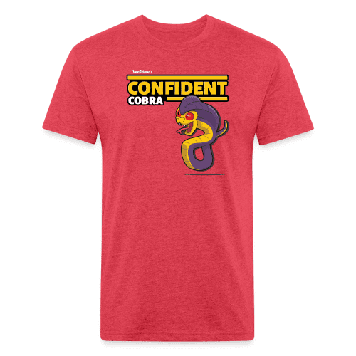 Confident Cobra Character Comfort Adult Tee - heather red