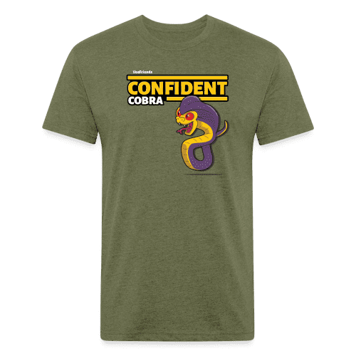 Confident Cobra Character Comfort Adult Tee - heather military green