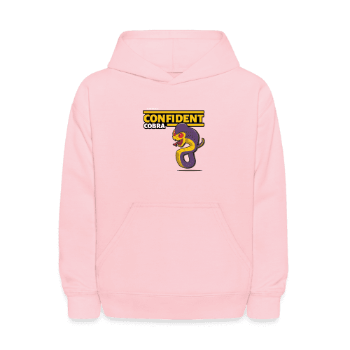 Confident Cobra Character Comfort Kids Hoodie - pink