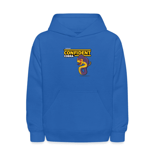 Confident Cobra Character Comfort Kids Hoodie - royal blue