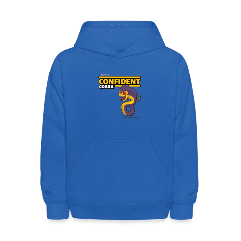 Confident Cobra Character Comfort Kids Hoodie - royal blue