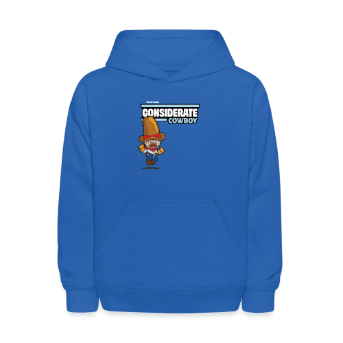 Considerate Cowboy Character Comfort Kids Hoodie - royal blue