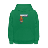 Considerate Cowboy Character Comfort Kids Hoodie - kelly green