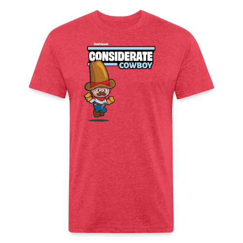 Considerate Cowboy Character Comfort Adult Tee - heather red