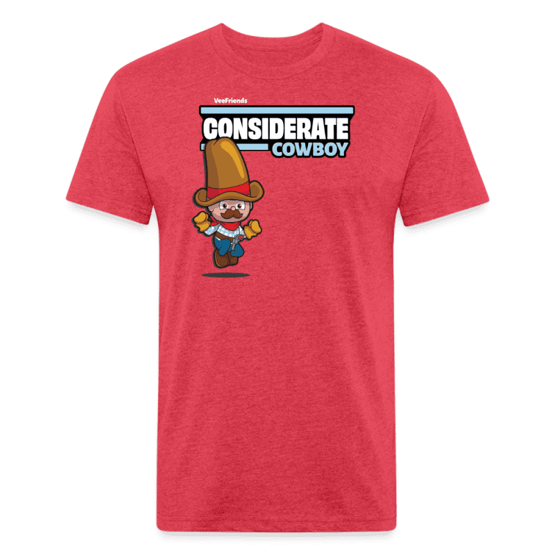 Considerate Cowboy Character Comfort Adult Tee - heather red