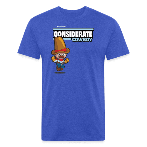 Considerate Cowboy Character Comfort Adult Tee - heather royal