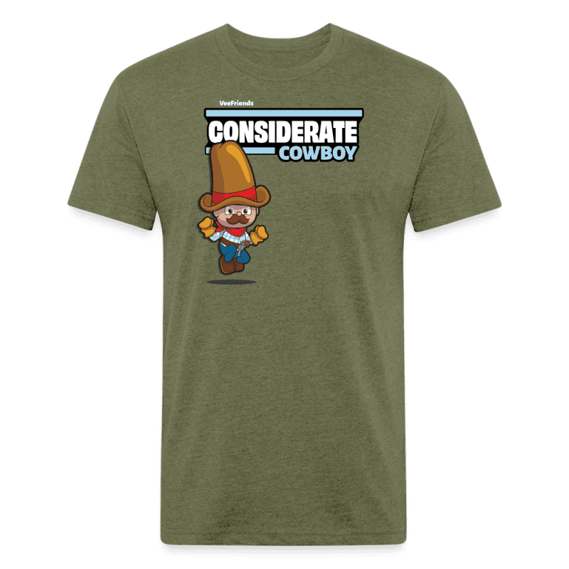 Considerate Cowboy Character Comfort Adult Tee - heather military green