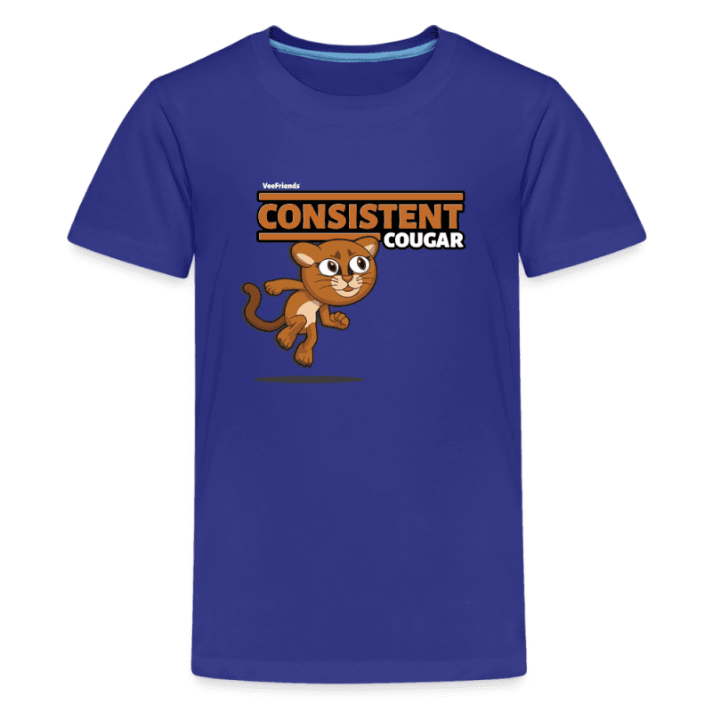 Consistent Cougar Character Comfort Kids Tee - royal blue