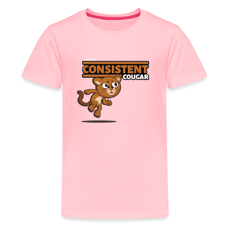 Consistent Cougar Character Comfort Kids Tee - pink