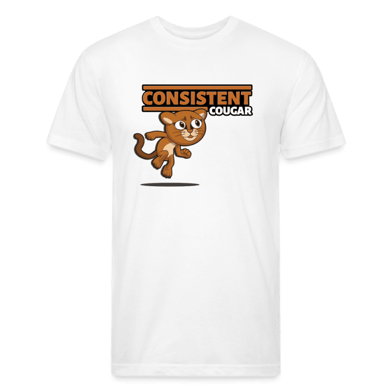 Consistent Cougar Character Comfort Adult Tee - white