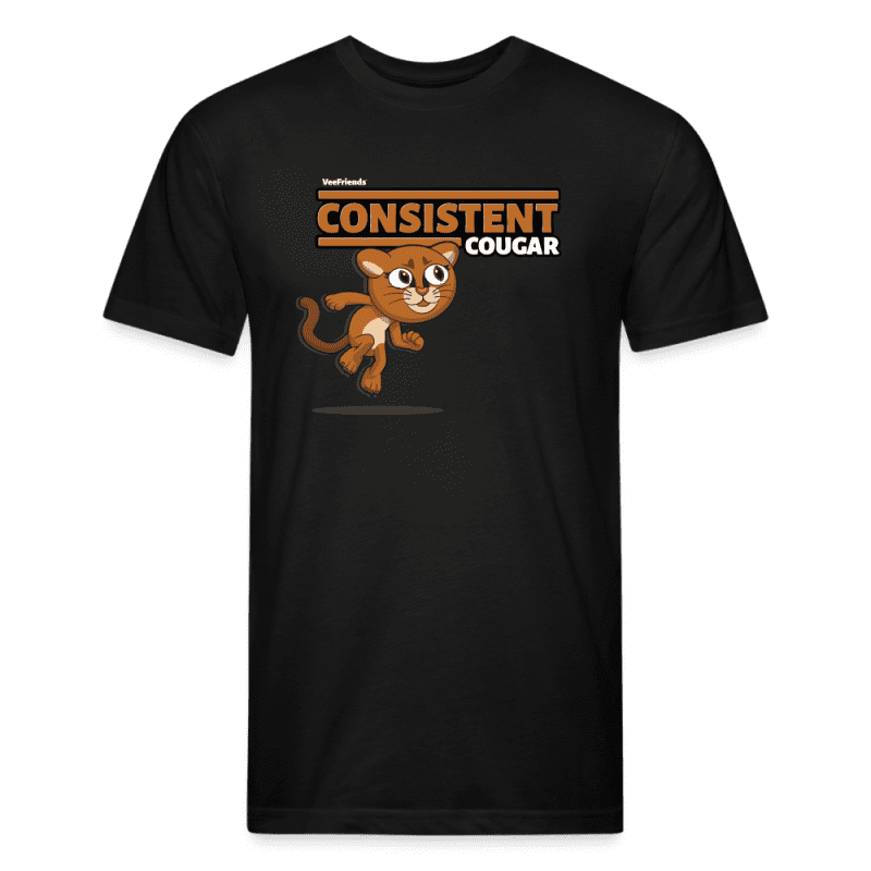 Consistent Cougar Character Comfort Adult Tee - black