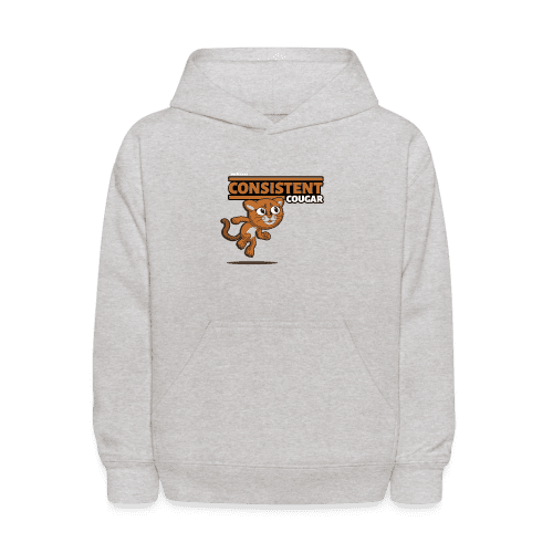 Consistent Cougar Character Comfort Kids Hoodie - heather gray