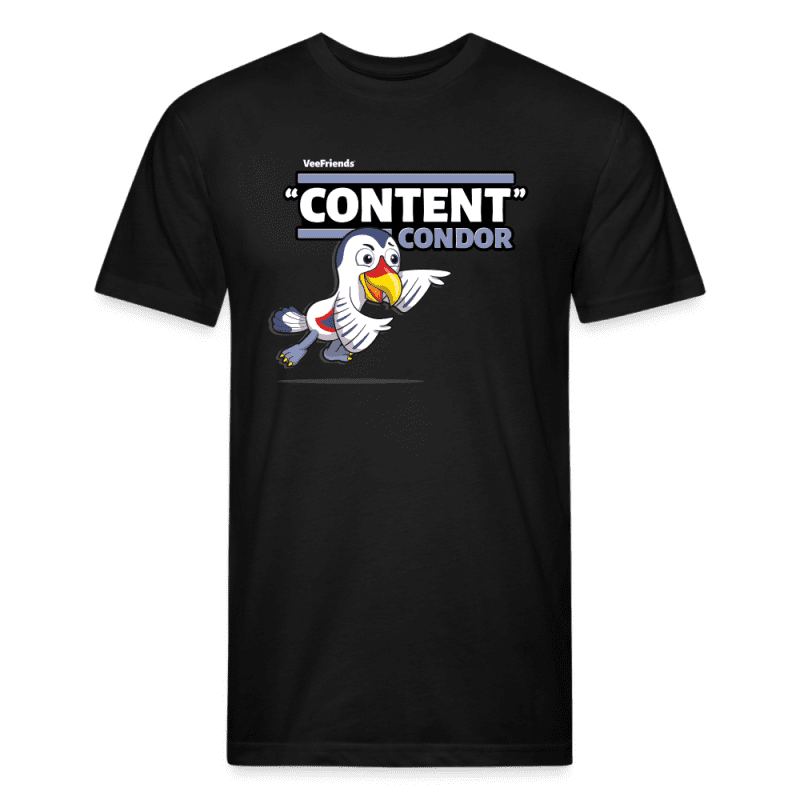 "Content" Condor Character Comfort Adult Tee - black