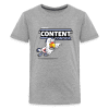 "Content" Condor Character Comfort Kids Tee - heather gray