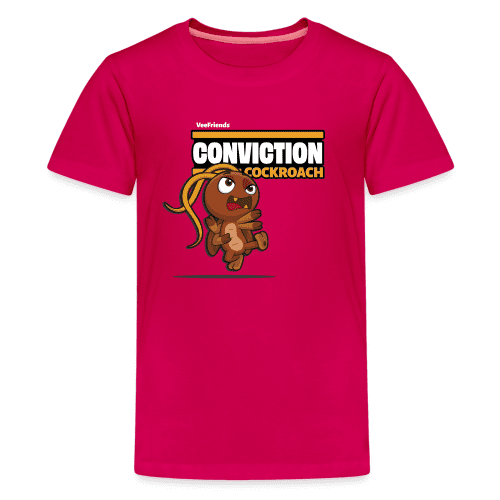 Conviction Cockroach Character Comfort Kids Tee - dark pink