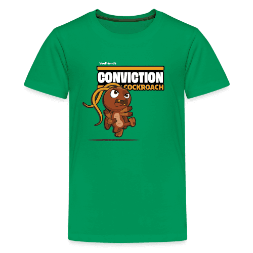 Conviction Cockroach Character Comfort Kids Tee - kelly green