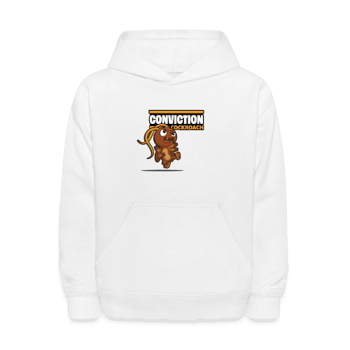 Conviction Cockroach Character Comfort Kids Hoodie - white