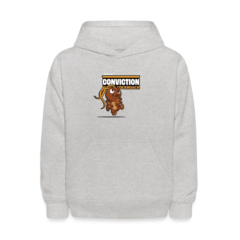 Conviction Cockroach Character Comfort Kids Hoodie - heather gray